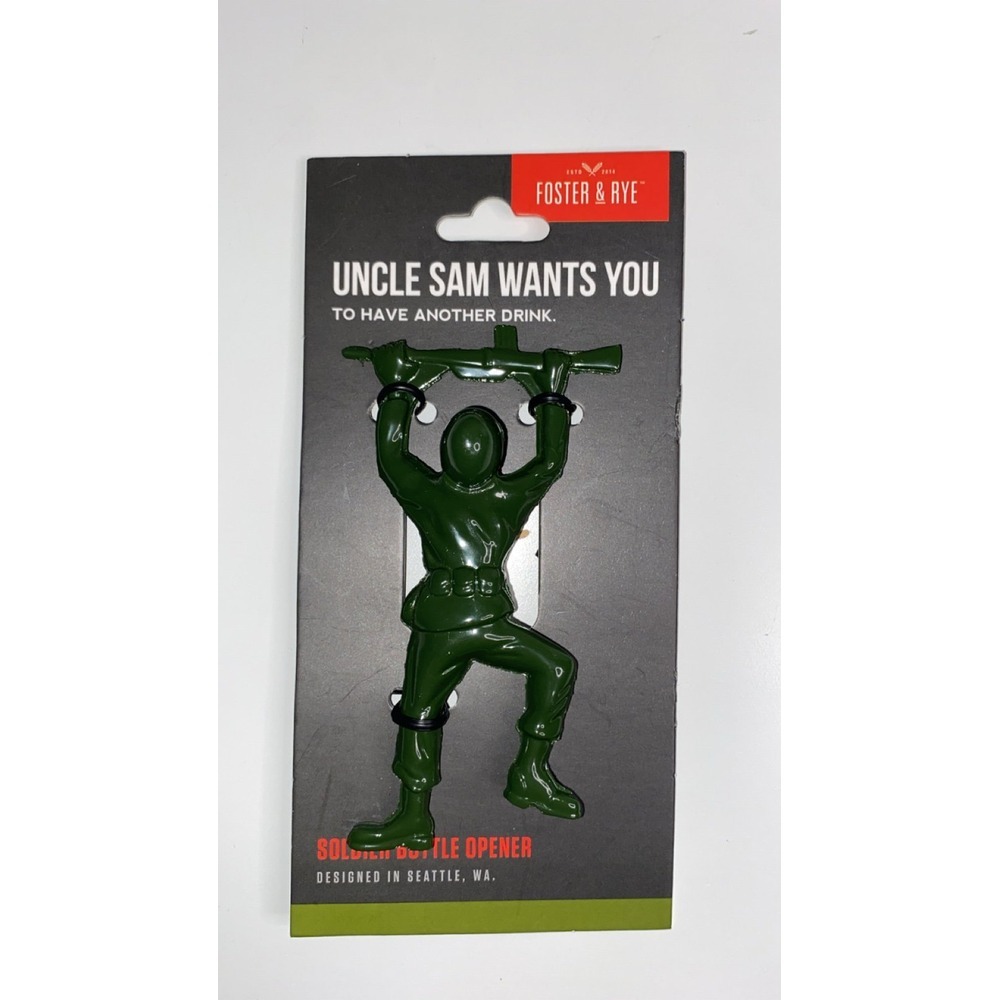 NEW! Foster &‎ Rye Army Man Bottle Opener